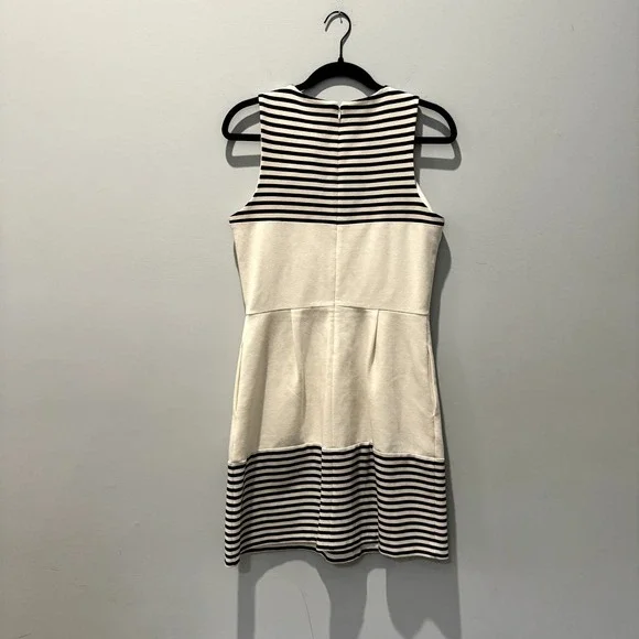Madewell Black and White Verse Striped Sleeveless Dress Size Medium - Picture 5 of 8